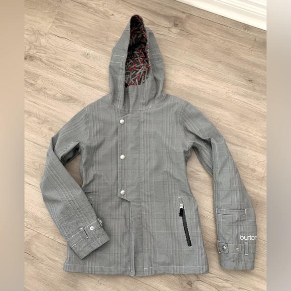 Women’s Burton 3L Rave Jacket | Black & White Glen Plaid | Size Small - Picture 1 of 8